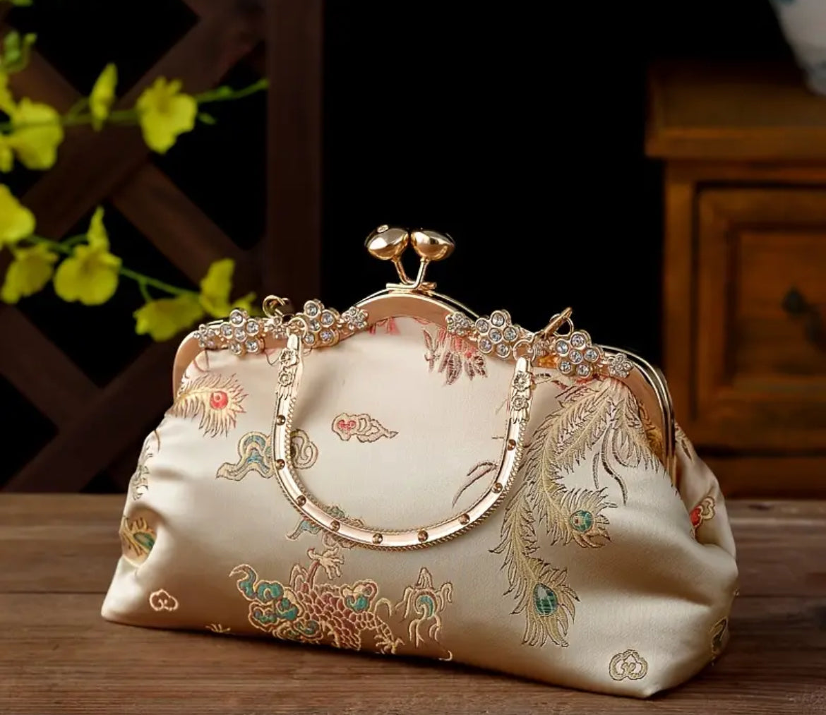 Golden vintage purse