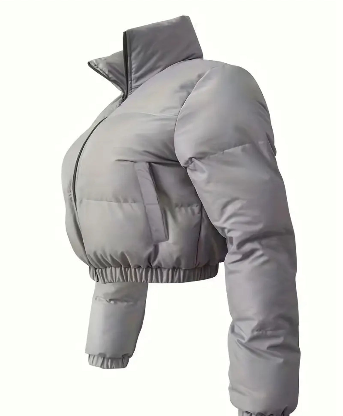 Grey puffer jacket