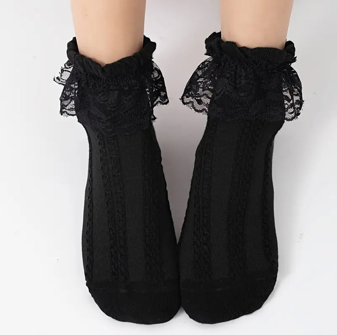 Black coquette socks