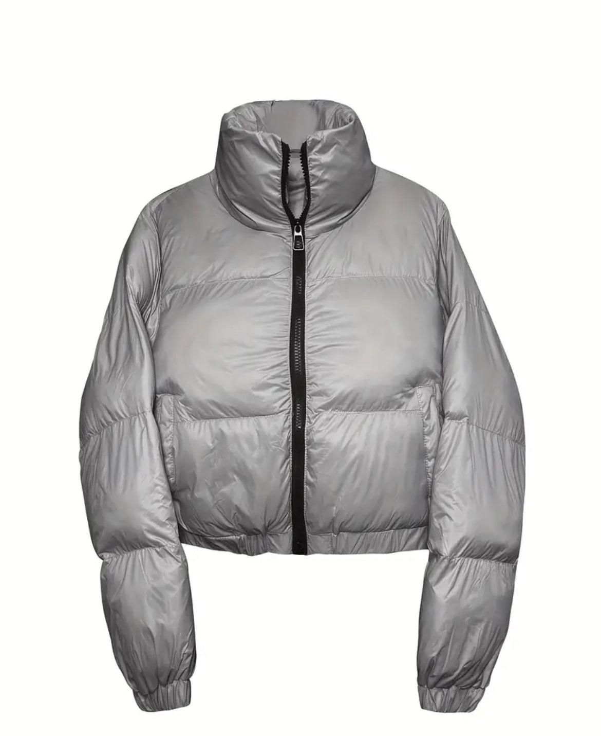 Grey puffer jacket