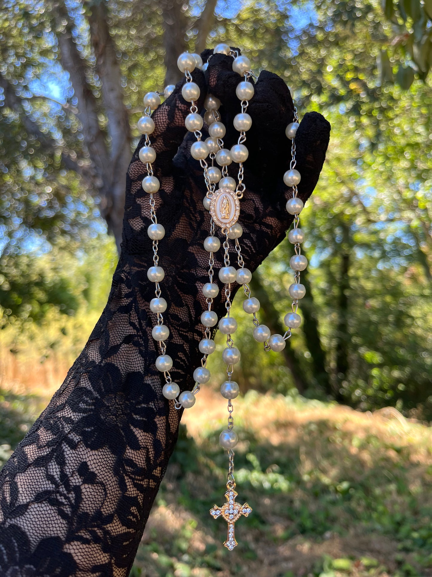 Gold/pearl Rosary