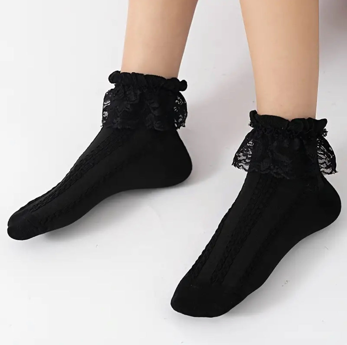 Black coquette socks