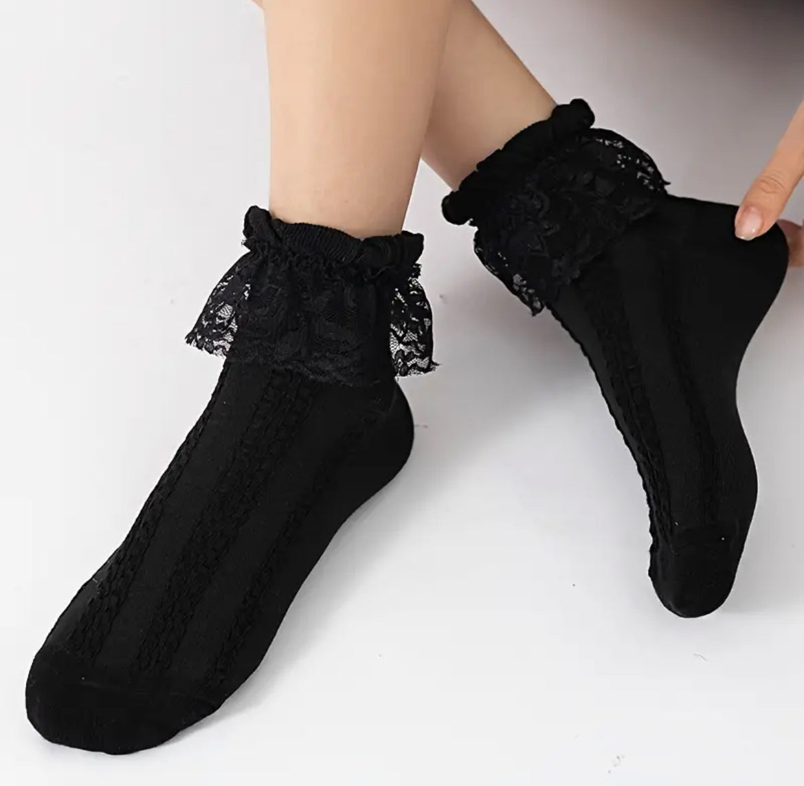 Black coquette socks